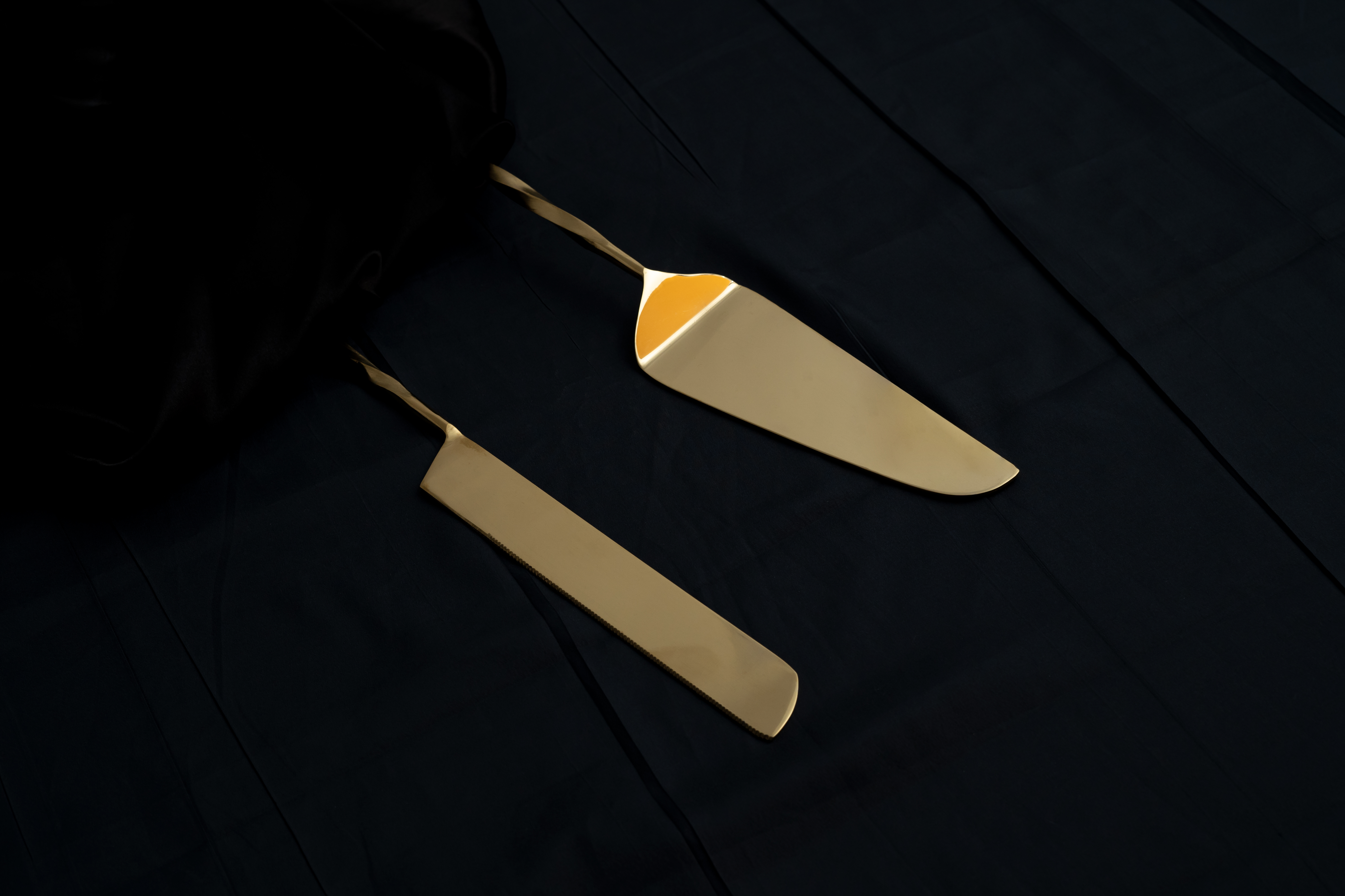 3002300303 Allettare Twisted Handle Cake Server - Chp Gold Shiny  